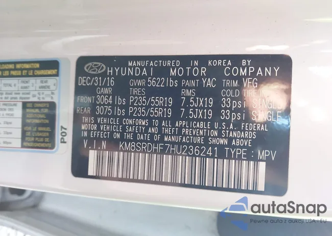 KM8SRDHF7HU236241: 44021657