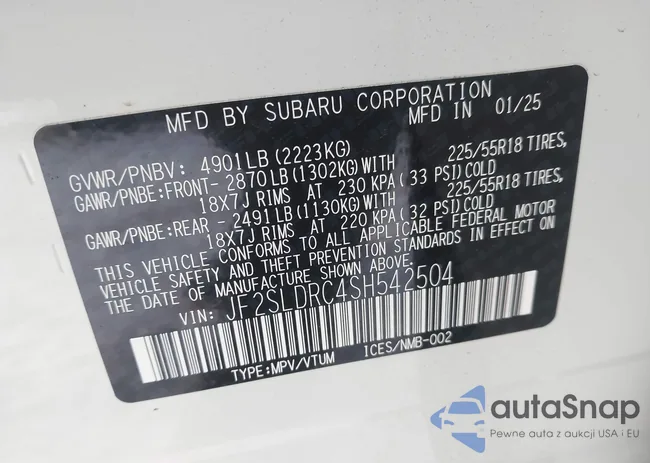 JF2SLDRC4SH542504: 44021690