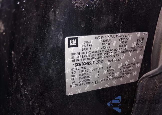 1GCGTCEN5J1185993: 44021708