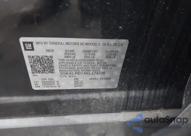 3GKALPEVXKL174726: 44021853