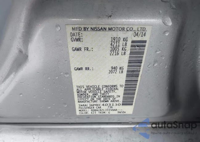 1N4AL3AP4EC403130: 44021863