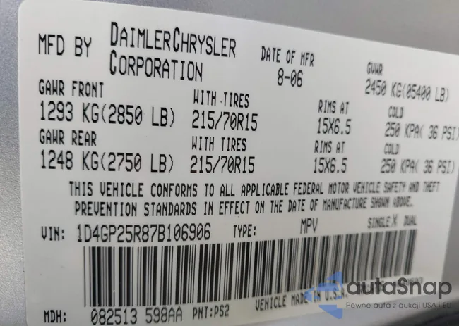 1D4GP25R87B106906: 44021873