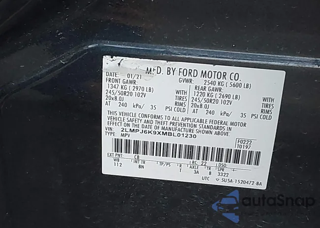 2LMPJ6K9XMBL01230: 44021993