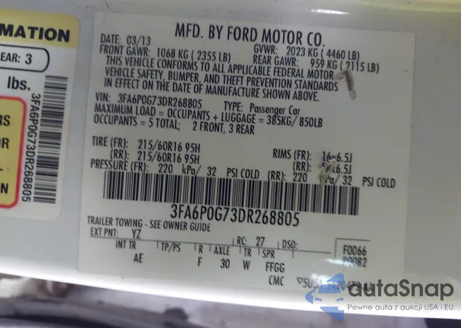 3FA6P0G73DR268805: 44021996