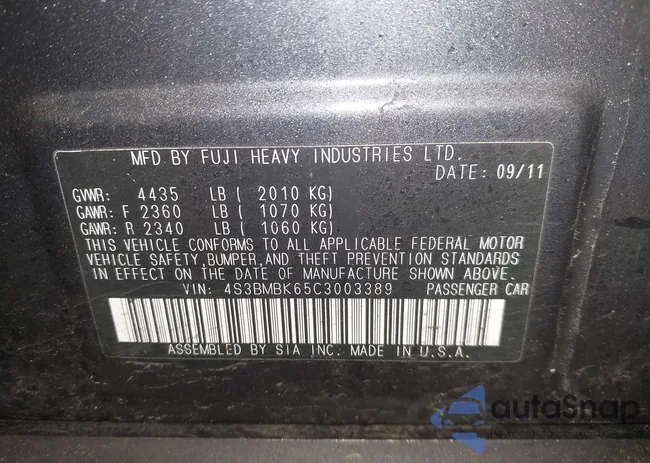 4S3BMBK65C3003389: 44022023