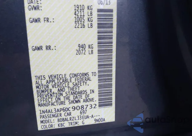 1N4AL3AP6DC908732: 44022058