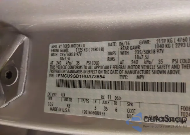 1FMCU9GD1HUA73554: 44022068