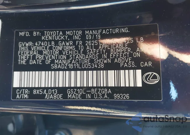 58ADZ1B11LU053438: 44022118