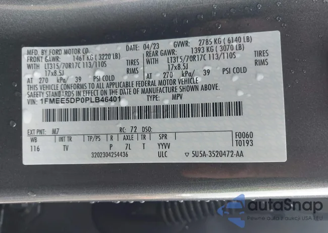 1FMEE5DP0PLB46401: 44022123