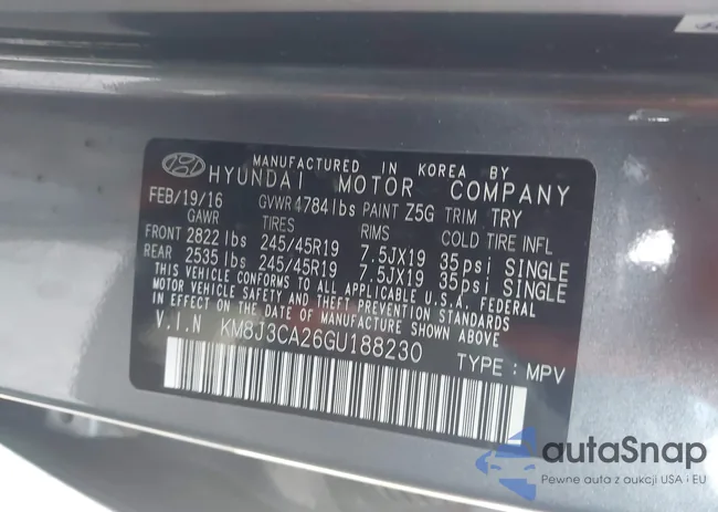 KM8J3CA26GU188230: 44022177