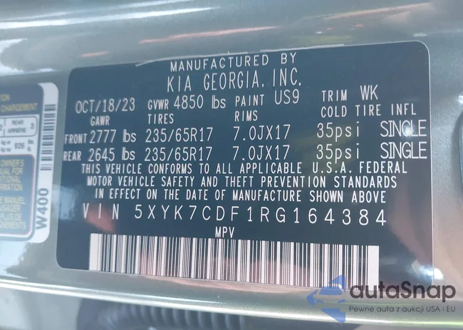 5XYK7CDF1RG164384: 44021293