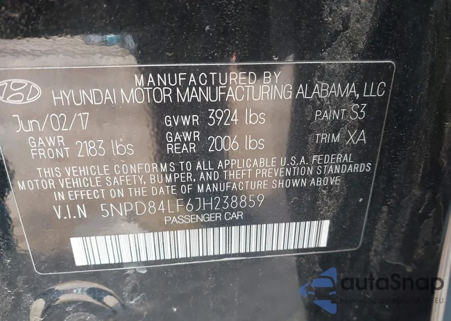 5NPD84LF6JH238859: 44021329