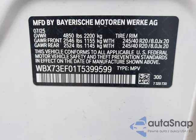 WBX73EF01T5399599: 44021348