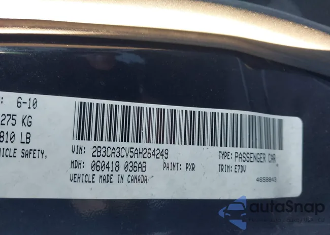 2B3CA3CV5AH264249: 44021404