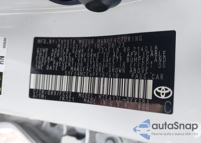 5YFS4MCE4PP167618: 44021625