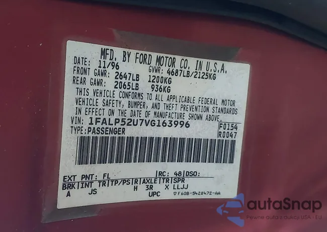 1FALP52U7VG163996: 44022654