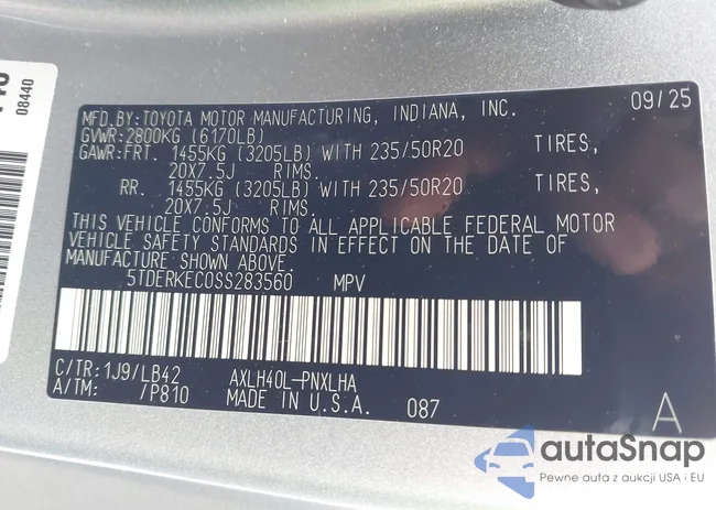 5TDERKEC0SS283560: 44022920