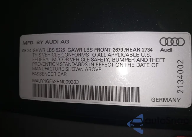 WAUY4GF52RN009203: 44022931