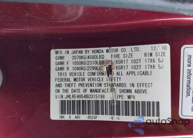 JHLRE4H54BC015198: 44023017