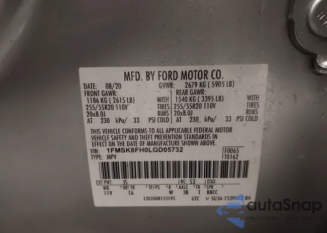 1FMSK8FH0LGD05732: 44023185