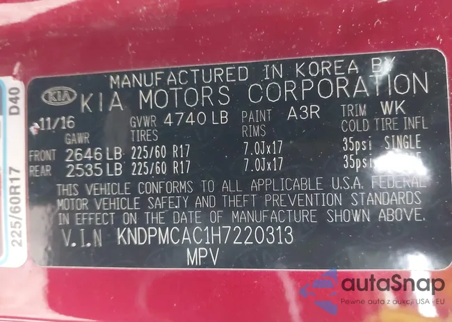 KNDPMCAC1H7220313: 44023223