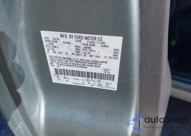 1FMCU59H57KA39524: 44022465