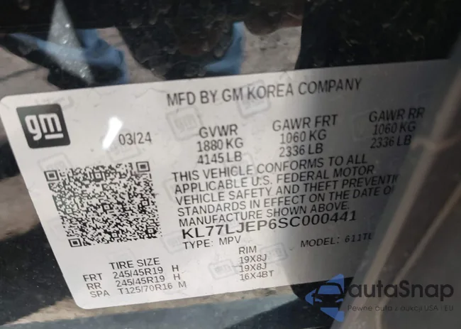 KL77LJEP6SC000441: 44022632