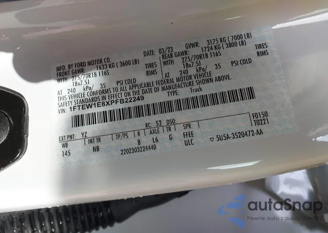 1FTEW1E8XPFB22249: 44023678