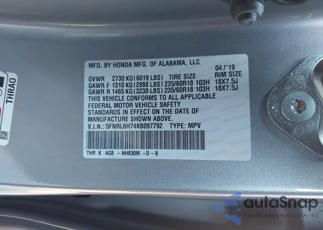 5FNRL6H74KB097792: 44023793