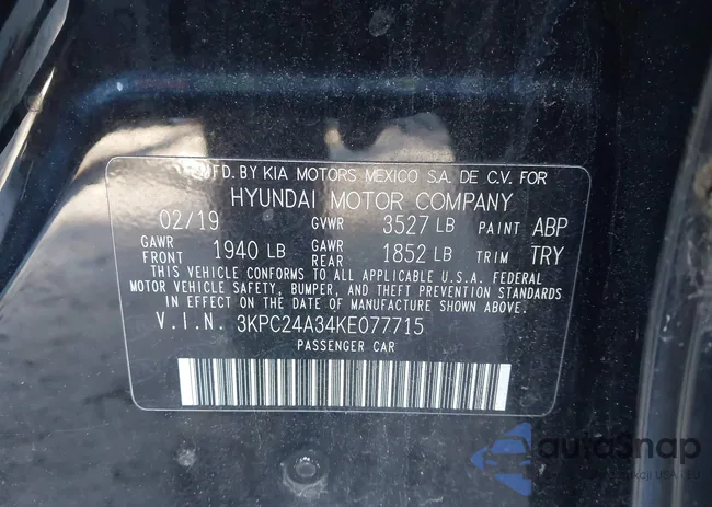 3KPC24A34KE077715: 44023326