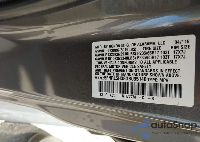 5FNRL5H38GB095140: 44023377