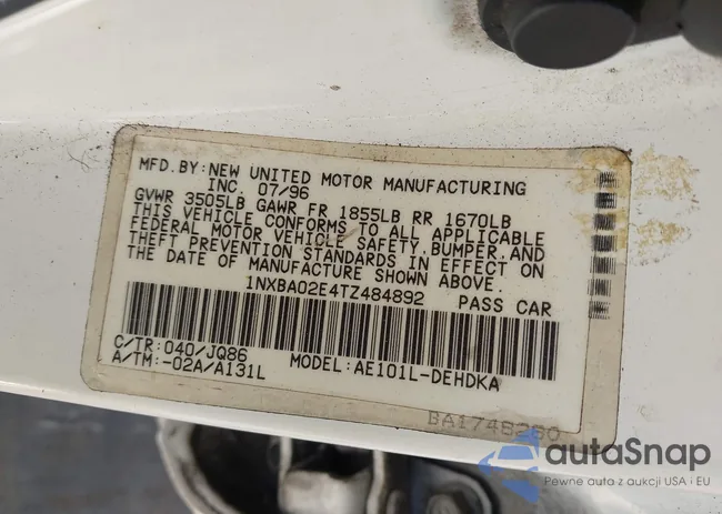 1NXBA02E4TZ484892: 44023589