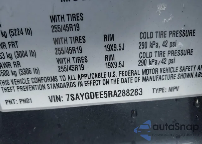 7SAYGDEE5RA288283: 44024819