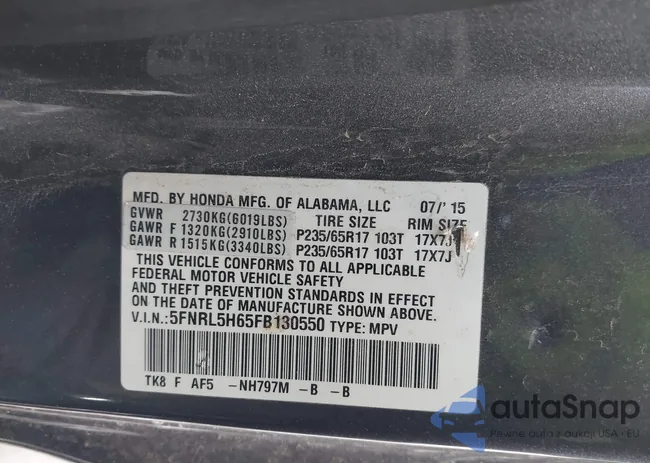 5FNRL5H65FB130550: 44024877