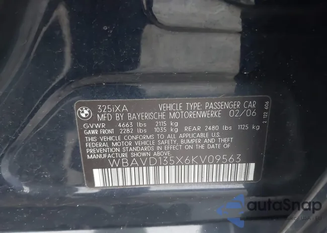 WBAVD135X6KV09563: 44025114