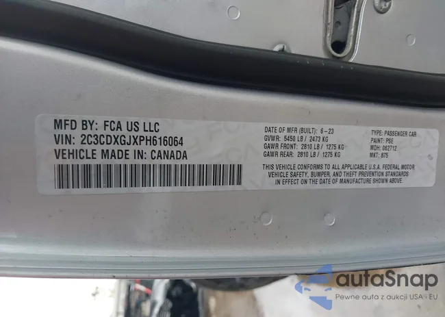 2C3CDXGJXPH616064: 44025162