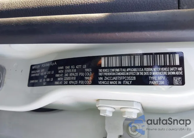 ZACCJABT5FPC35228: 44025234