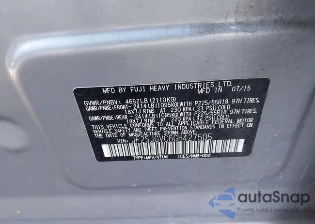 JF2SJGVC6GH427505: 44024393