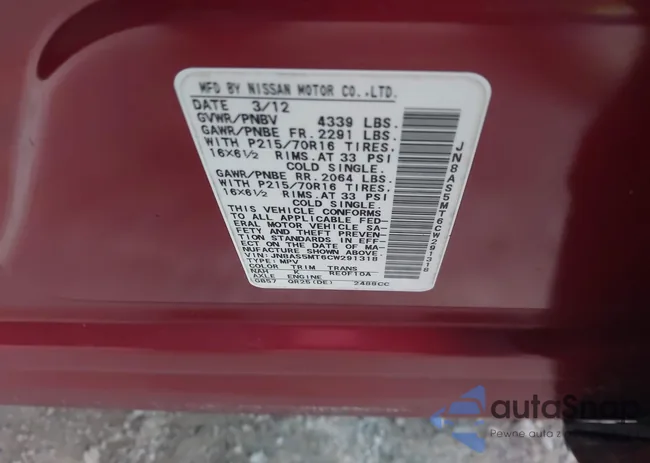 JN8AS5MT6CW291318: 44024541