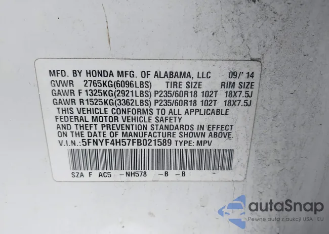 5FNYF4H57FB021589: 44024549