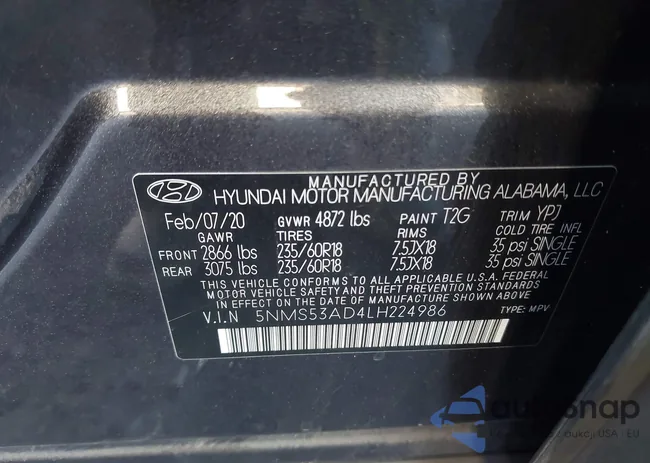 5NMS53AD4LH224986: 44025644