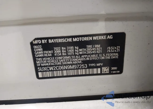 5UXCW2C06N9M97253: 44025747