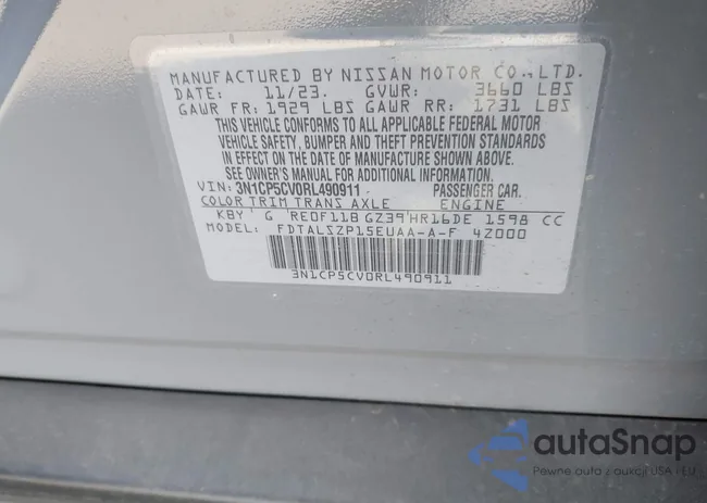 3N1CP5CV0RL490911: 44025763