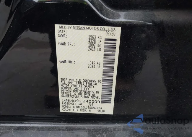 1N4BL4CV0LC240009: 44025823