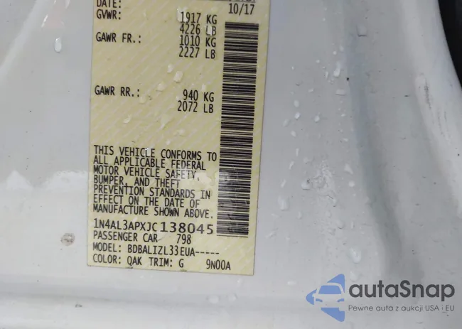 1N4AL3APXJC138045: 44025860