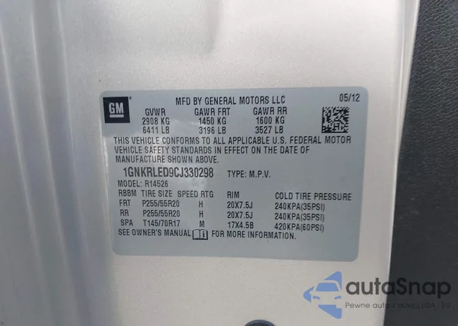 1GNKRLED9CJ330298: 44025880