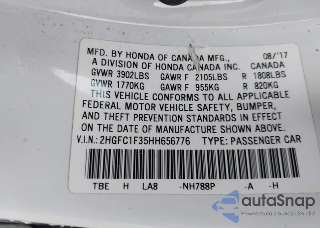 2HGFC1F35HH656776: 44025995