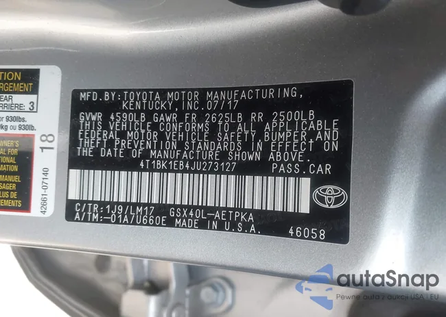 4T1BK1EB4JU273127: 44026041