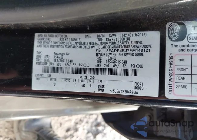 3FADP4BJ7FM148121: 44026148