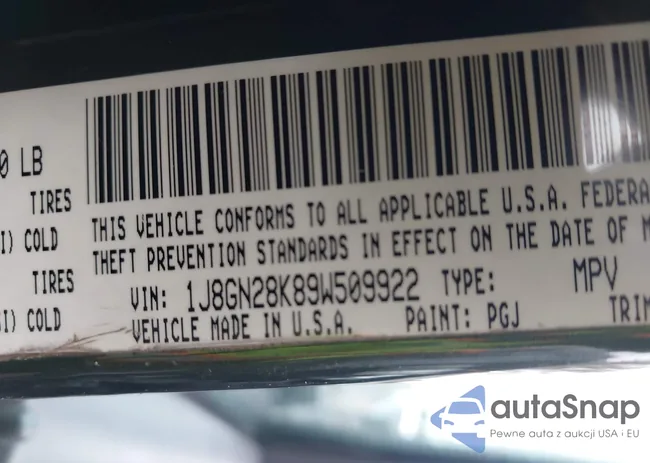 1J8GN28K89W509922: 44026225